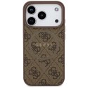 Etui Guess 4G Ring Classic Logo MagSafe na iPhone 17 Pro - brązowe Guess