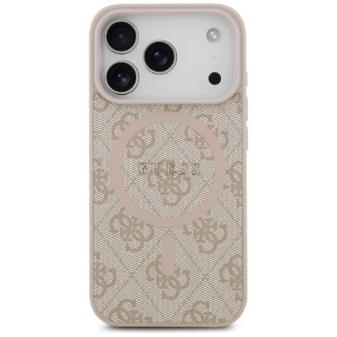 Etui Guess 4G Ring Classic Logo MagSafe na iPhone 17 Pro - różowe Guess