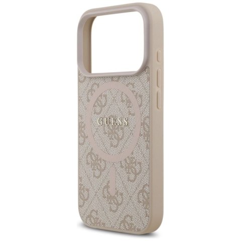 Etui Guess 4G Ring Classic Logo MagSafe na iPhone 17 Pro - różowe Guess