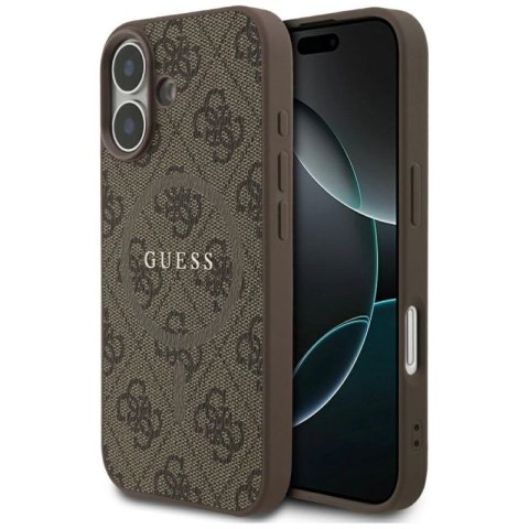 Etui Guess 4G Ring Classic Logo MagSafe na iPhone 17 - brązowe Guess