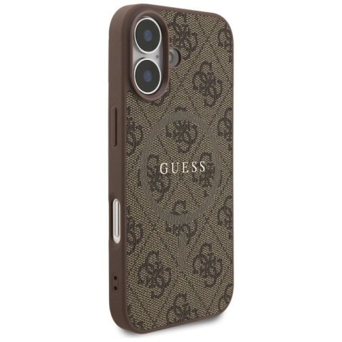 Etui Guess 4G Ring Classic Logo MagSafe na iPhone 17 - brązowe Guess