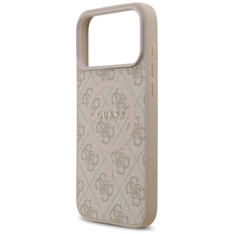 Etui Guess 4G Ring Classic Logo MagSafena iPhone 17 Pro Max - różowe Guess