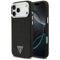 Etui Guess Glitter Triangle Logo MagSafe do iPhone 17 Pro Max - czarne Guess