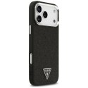 Etui Guess Glitter Triangle Logo MagSafe do iPhone 17 Pro Max - czarne Guess