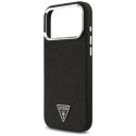 Etui Guess Glitter Triangle Logo MagSafe do iPhone 17 Pro Max - czarne Guess