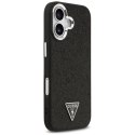 Etui Guess Glitter Triangle Logo MagSafe do iPhone 17 - czarne Guess