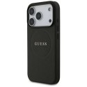 Etui Guess Grained Ring MagSafe do iPhone 17 Pro - czarne Guess