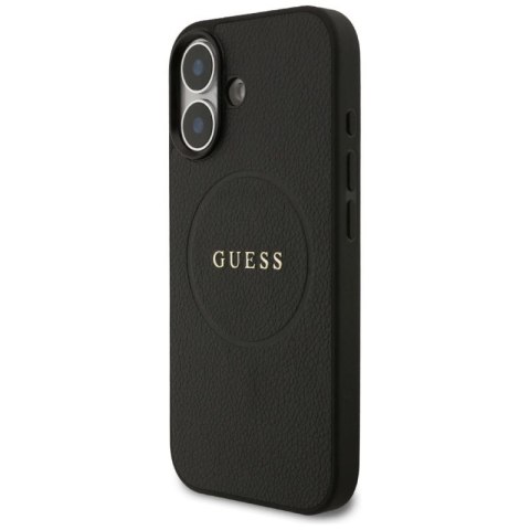 Etui Guess Grained Ring MagSafe do iPhone 17 - czarne Guess