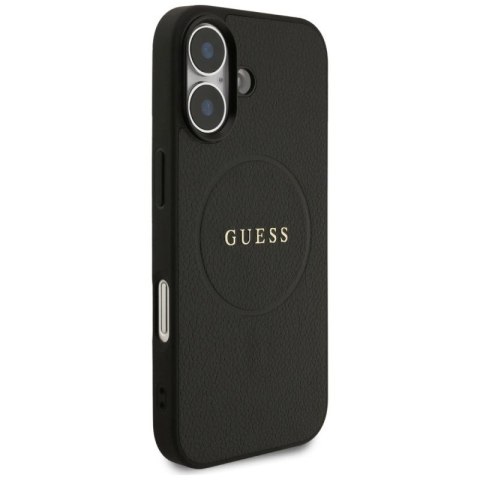 Etui Guess Grained Ring MagSafe do iPhone 17 - czarne Guess