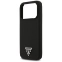 Etui Guess Silicone Triangle Logo MagSafe do iPhone 17 Pro - czarne Guess