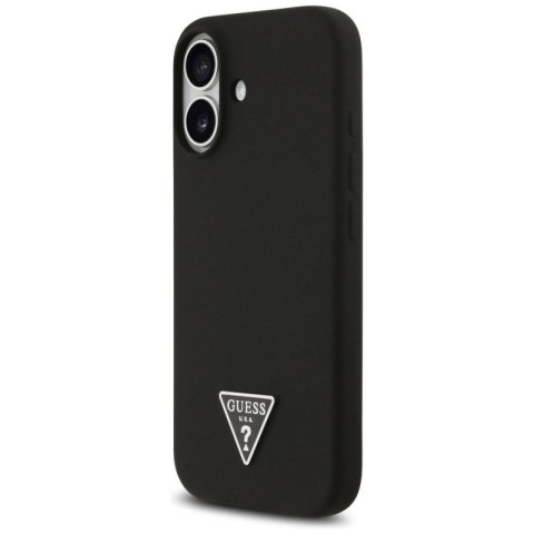 Etui Guess Silicone Triangle Logo MagSafe do iPhone 17 - czarne Guess