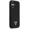 Etui Guess Silicone Triangle Logo MagSafe do iPhone 17 - czarne Guess