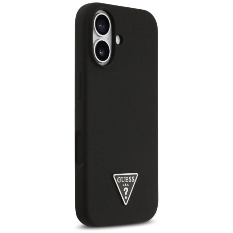 Etui Guess Silicone Triangle Logo MagSafe do iPhone 17 - czarne Guess