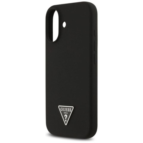 Etui Guess Silicone Triangle Logo MagSafe do iPhone 17 - czarne Guess