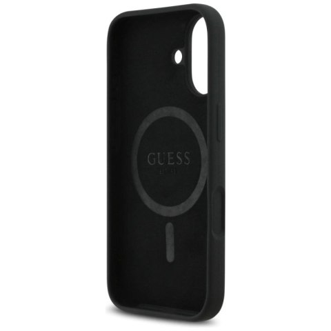 Etui Guess Silicone Triangle Logo MagSafe do iPhone 17 - czarne Guess