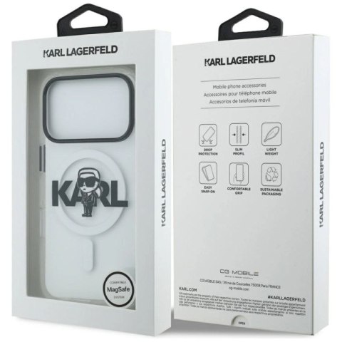 Etui Karl Lagerfeld IML Karl Sketch Logo MagSafe do iPhone 17 Pro - przezroczyste Karl Lagerfeld