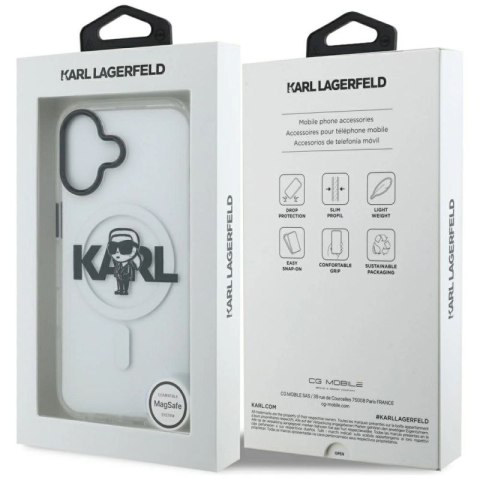 Etui Karl Lagerfeld IML Karl Sketch Logo MagSafe do iPhone 17 - przezroczyste Karl Lagerfeld