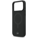 Etui Mercedes Plain Smooth Leather MagSafe do iPhone 17 Pro Max - czarne Mercedes