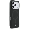 Etui Mercedes Plain Smooth Leather MagSafe do iPhone 17 Pro - czarne Mercedes