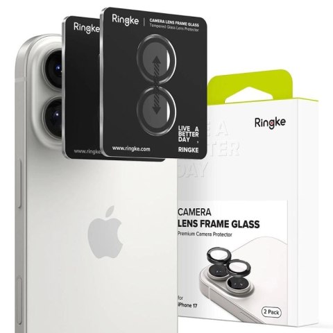 Osłona aparatu Ringke Camera Frame Protector 2-pack na iPhone 17 - czarna Ringke