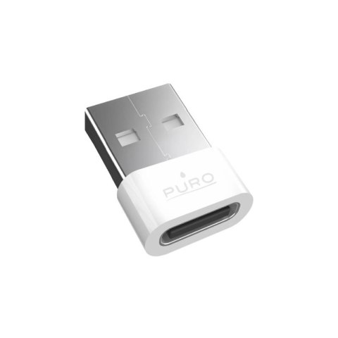 Adapter Puro USB-C - USB-A przejściówka - biały Puro