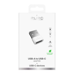 Adapter Puro USB-C - USB-A przejściówka - biały Puro