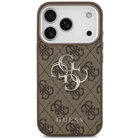 Etui Guess 4G Big 4G Classic Logo na iPhone 17 Pro brązowy - srebrne Guess