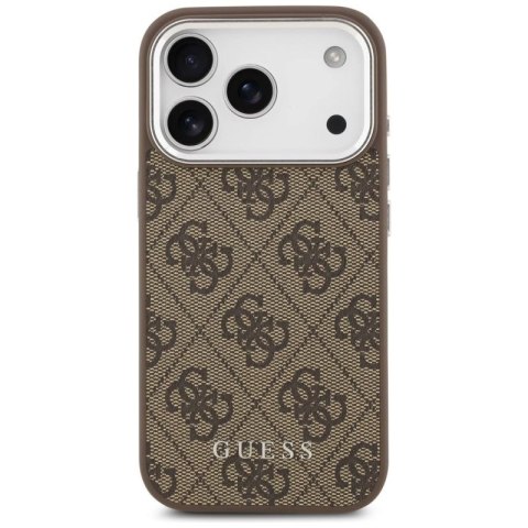 Etui Guess 4G Classic Logo MagSafe na iPhone 17 Pro Max - brązowe Guess