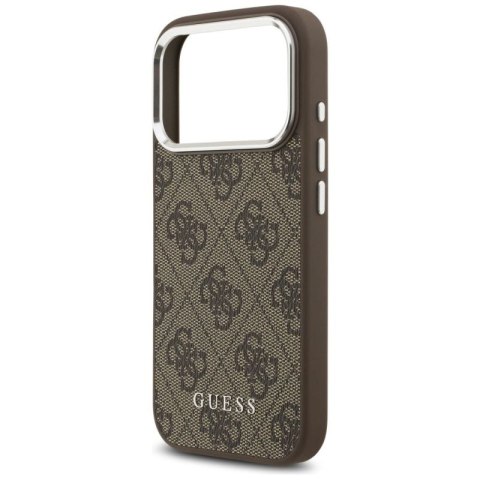 Etui Guess 4G Classic Logo MagSafe na iPhone 17 Pro Max - brązowe Guess