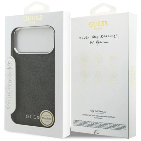 Etui Guess 4G Classic Logo MagSafe na iPhone 17 Pro Max - czarne Guess