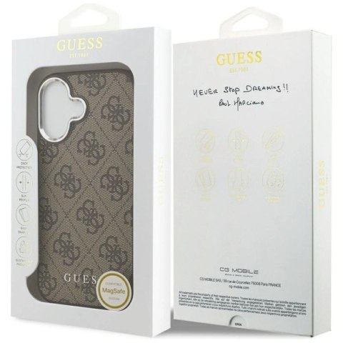 Etui Guess 4G Classic Logo MagSafe na iPhone 17 - brązowe Guess