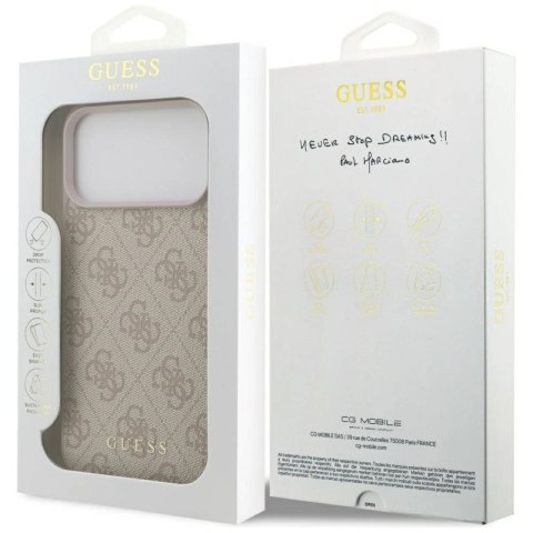 Etui Guess 4G Classic na iPhone 17 Pro Max - różowe Guess