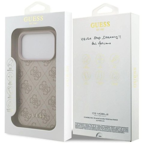 Etui Guess 4G Classic na iPhone 17 Pro - różowe Guess