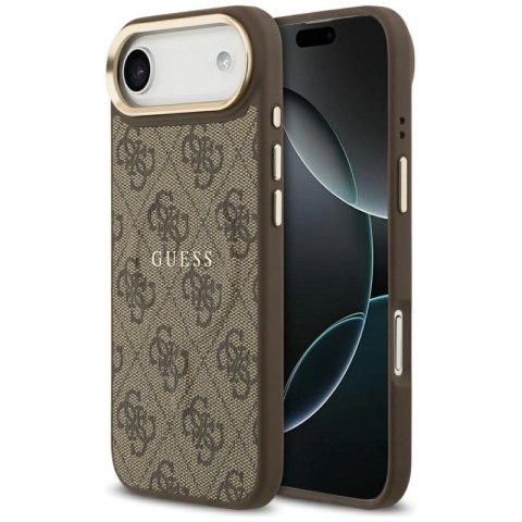 Etui Guess 4G PU Classic Logo MagSafe na iPhone 17 Air - brązowe Guess