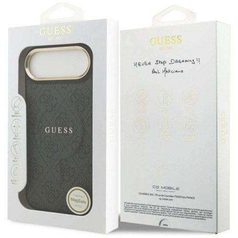 Etui Guess 4G PU Classic Logo MagSafe na iPhone 17 Air - czarne