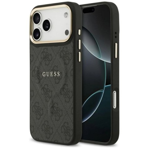 Etui Guess 4G PU Classic Logo MagSafe na iPhone 17 Pro Max - czarne