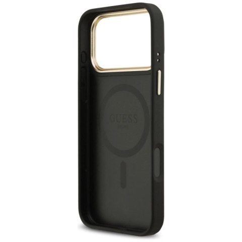 Etui Guess 4G PU Classic Logo MagSafe na iPhone 17 Pro Max - czarne