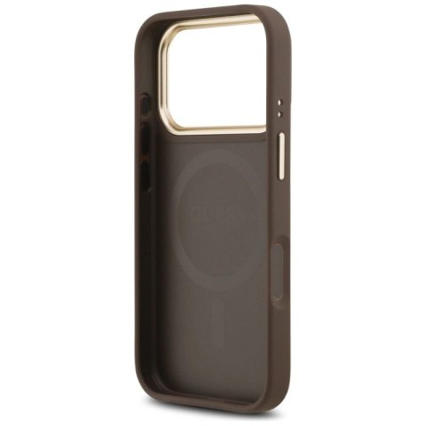 Etui Guess 4G PU Classic Logo MagSafe na iPhone 17 Pro - brązowe Guess