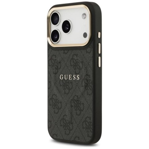 Etui Guess 4G PU Classic Logo MagSafe na iPhone 17 Pro - czarne