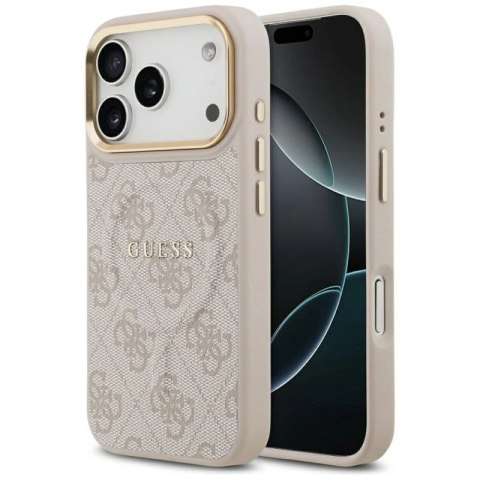 Etui Guess 4G PU Classic Logo MagSafe na iPhone 17 Pro - różowe Guess