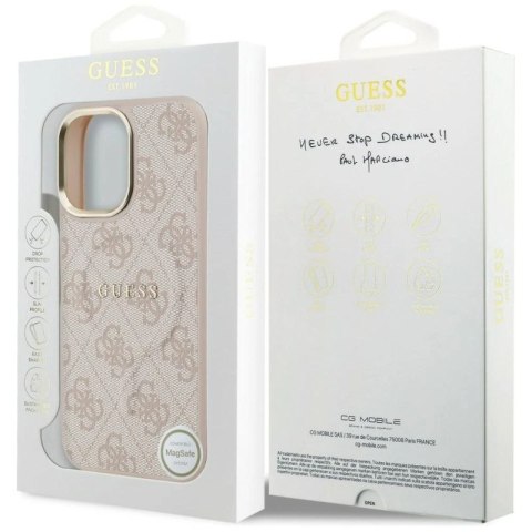 Etui Guess 4G PU Classic Logo MagSafe na iPhone 17 - różowe Guess