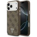 Etui Guess 4G Triangle Logo MagSafe na iPhone 17 Pro Max - brązowe Guess