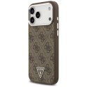 Etui Guess 4G Triangle Logo MagSafe na iPhone 17 Pro Max - brązowe Guess