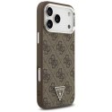 Etui Guess 4G Triangle Logo MagSafe na iPhone 17 Pro Max - brązowe Guess