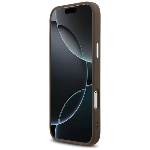 Etui Guess 4G Triangle Logo MagSafe na iPhone 17 Pro Max - brązowe Guess