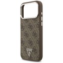 Etui Guess 4G Triangle Logo MagSafe na iPhone 17 Pro Max - brązowe Guess