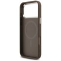 Etui Guess 4G Triangle Logo MagSafe na iPhone 17 Pro Max - brązowe Guess
