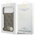 Etui Guess 4G Triangle Logo MagSafe na iPhone 17 Pro Max - brązowe Guess