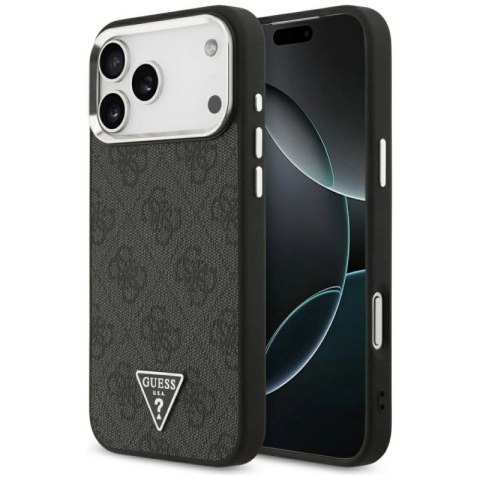 Etui Guess 4G Triangle Logo MagSafe na iPhone 17 Pro Max - czarne Guess