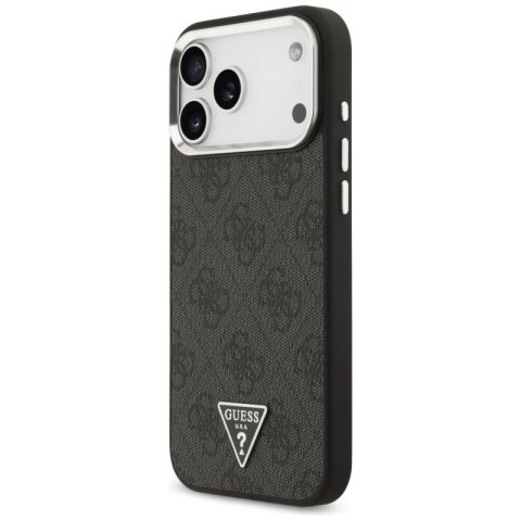 Etui Guess 4G Triangle Logo MagSafe na iPhone 17 Pro Max - czarne Guess